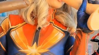 Captain Marvel Webcam Cosplay